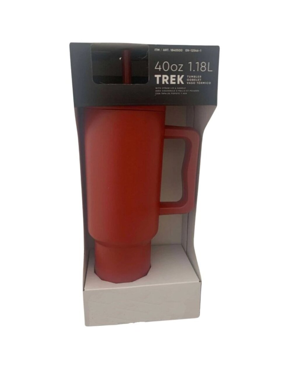 Simple Modern Trek Tumbler 40oz Red with Straw Lid & Handle Stainless Steel